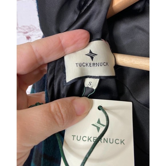 NEW Tuckernuck Blackwatch Daphne Dress Green Blue Plaid Womens Small Wool Tartan - Picture 8 of 10